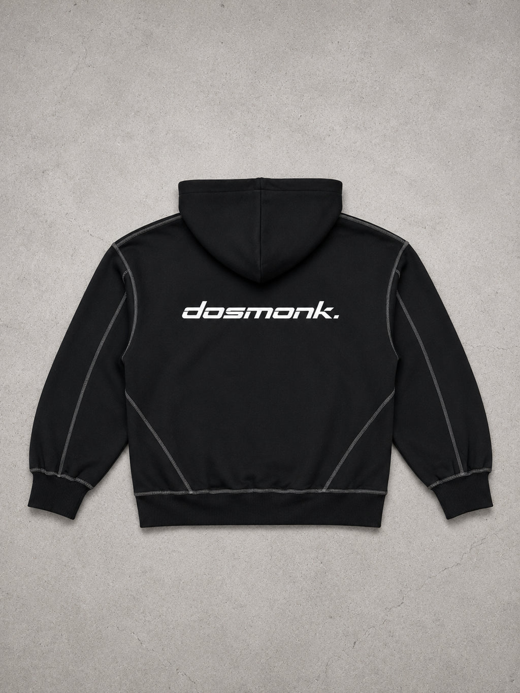 THA BOXY STITCHED ZIP UP HOODIE